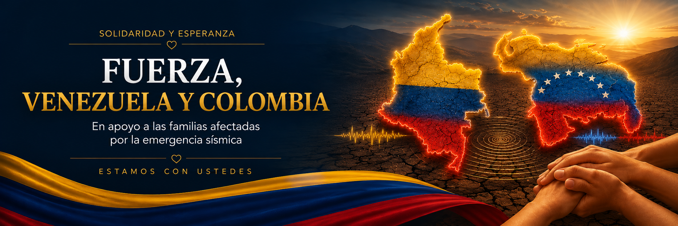 Fuerza, Venezuela y Colombia. Solidaridad y esperanza en apoyo a las familias afectadas por la emergencia sísmica.